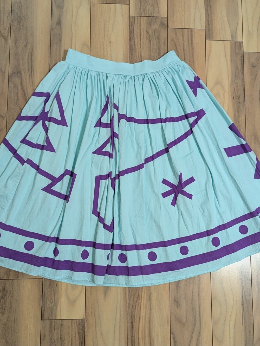 EUC! Disney Parks The Dress Shop Alice In Wonderland Teacups Skirt Light Blue M